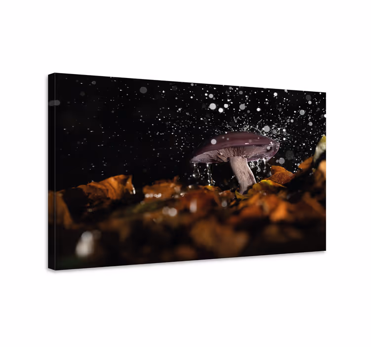 Dipinto fiori e piante schiuma di funghi - TenStickers