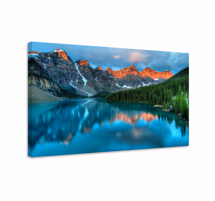 Quadro di paesaggio Arte estetica del lago colorato - TenStickers