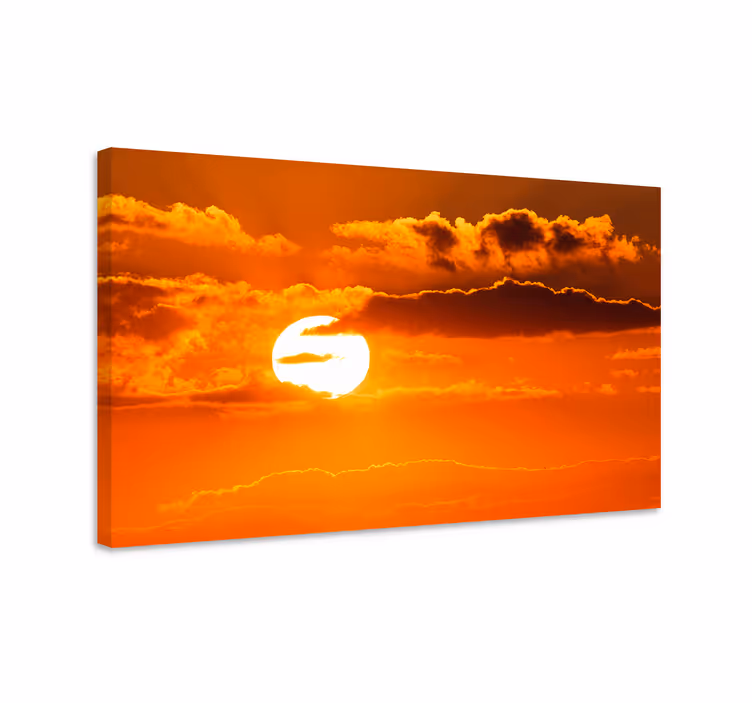 Quadro paesaggio tramonto tra le nuvole - TenStickers