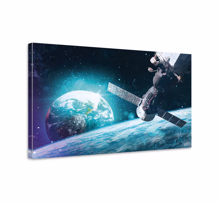 Quadro mappamondo scena di esplorazione spaziale - TenStickers