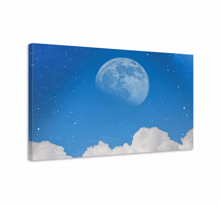 Quadro paesaggio luna nel cielo - TenStickers