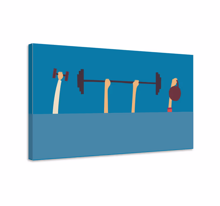Quadri sportivi attrezzatura fitness mani - TenStickers