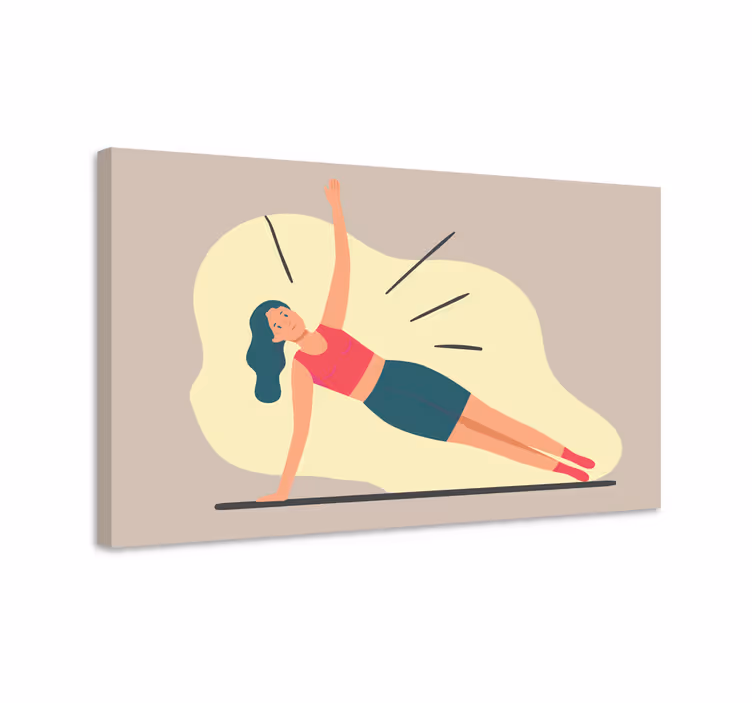 Quadri sportivi posizione fitness - TenStickers