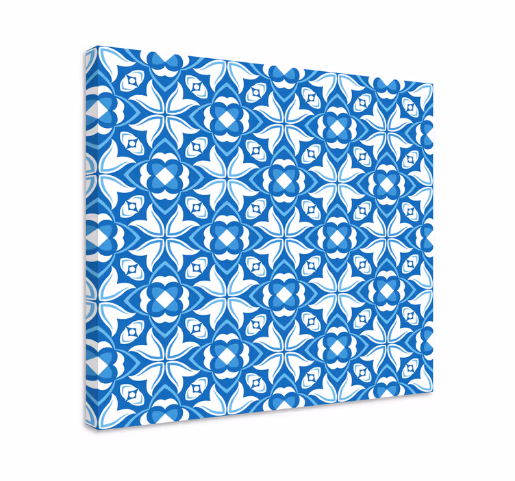 Quadro moderno motivo blu intricato - TenStickers