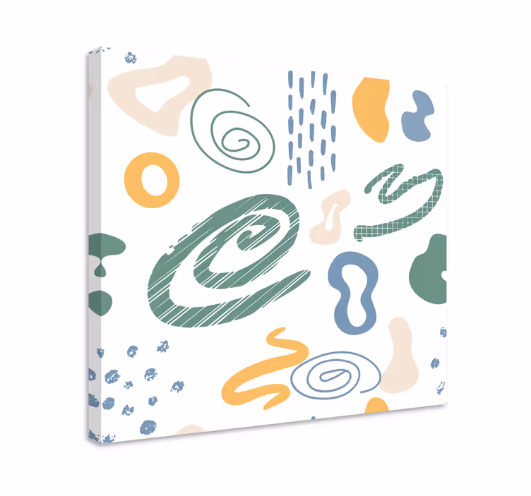 Quadro astratto forme vorticosi dinamiche - TenStickers