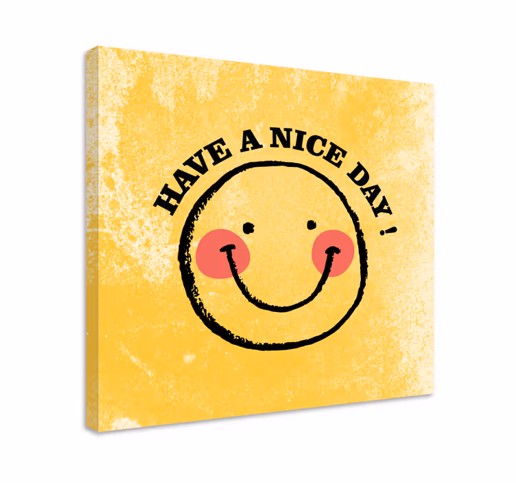 Quadro salone Faccina sorridente "buona giornata" - TenStickers
