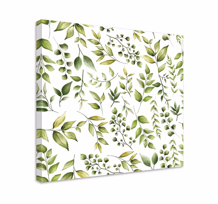 Dipinto fiori e piante motivo verde rigoglioso - TenStickers