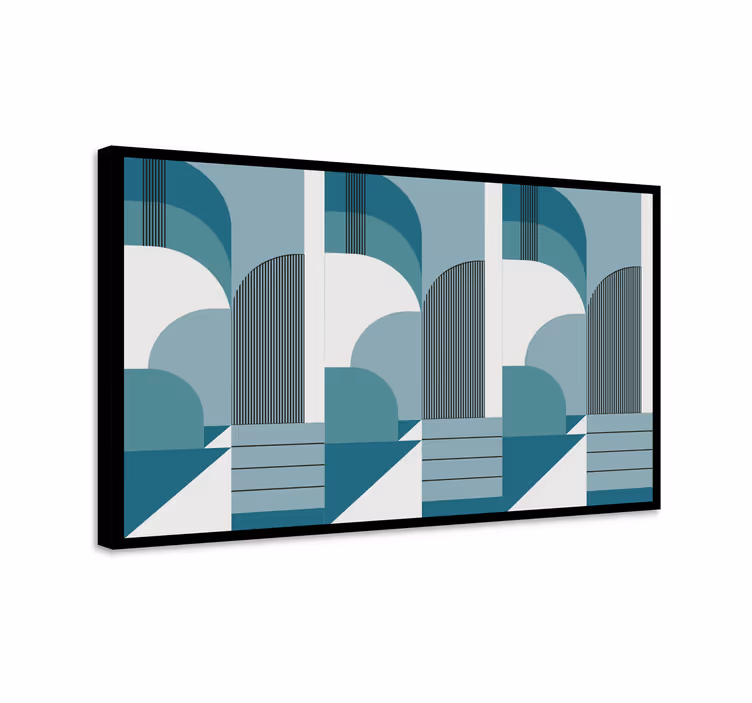 Quadro moderno formazioni architettoniche geometriche - TenStickers
