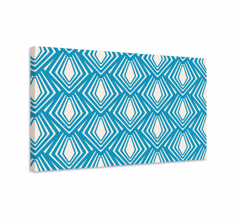 Dipinto geometrico a motivi di diamante - TenStickers