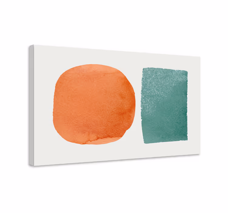 Quadro astratto acquarello circolare e rettangolare - TenStickers