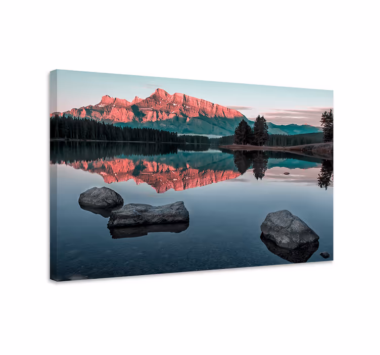Quadro paesaggio riflessioni montane sereni - TenStickers