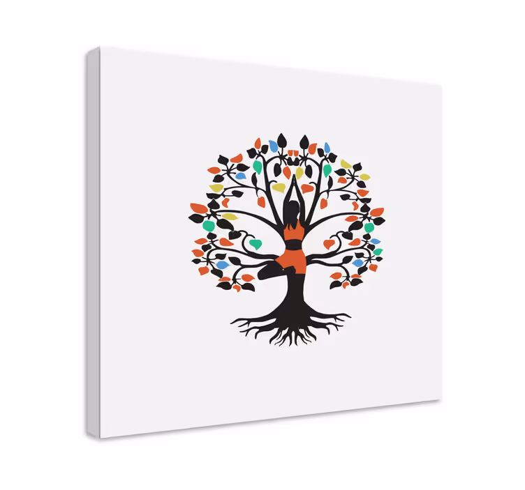 Dipinto fiori e piante essenza arborale della vita - TenStickers