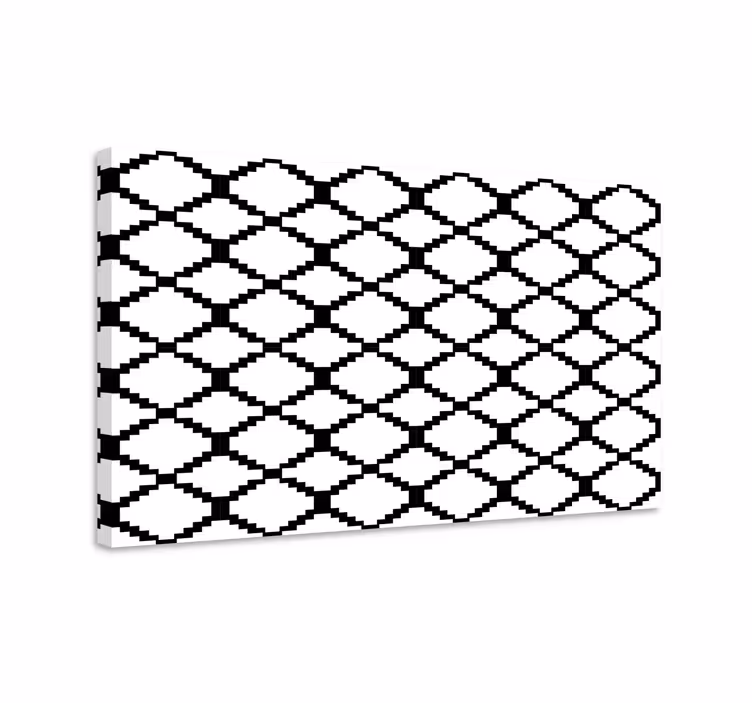 Dipinto geometrico modello bianco e nero - TenStickers