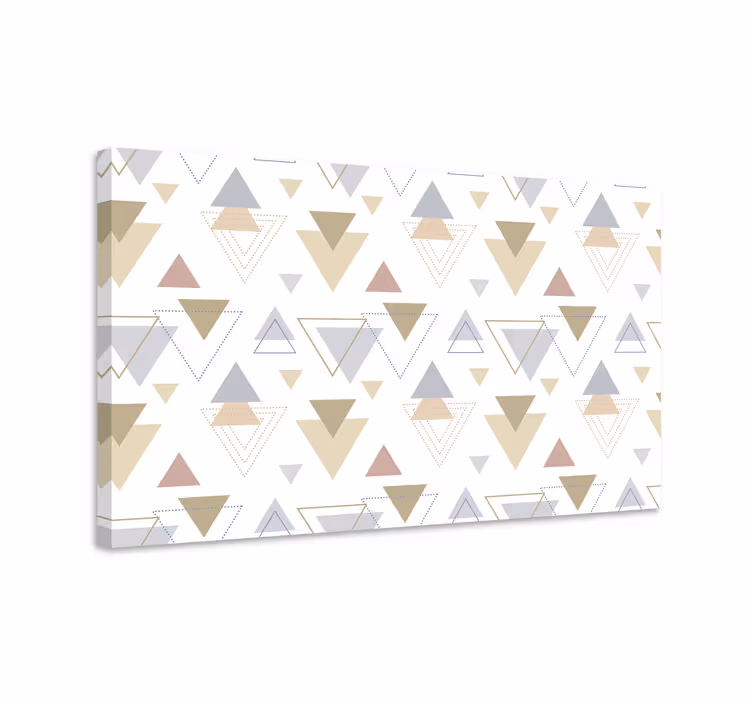 Dipinto geometrico con motivi triangolari - TenStickers