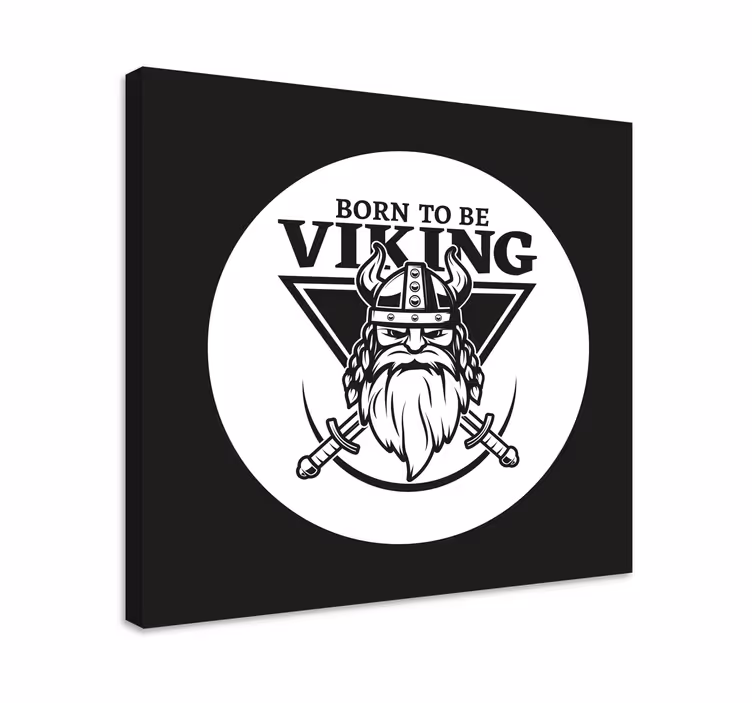 Quadro personaggio emblema del guerriero vichingo - TenStickers