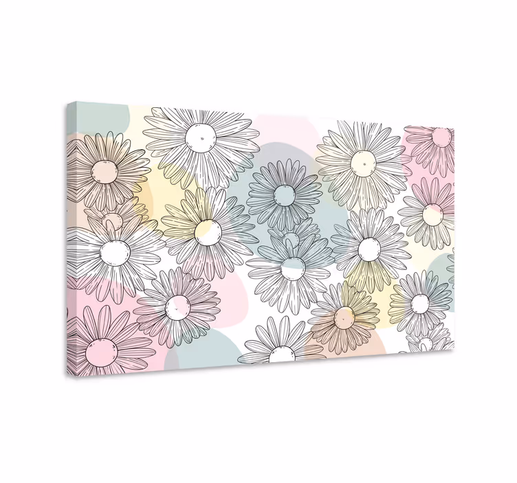 Dipinto fiori e piante motivo floreale margherita - TenStickers