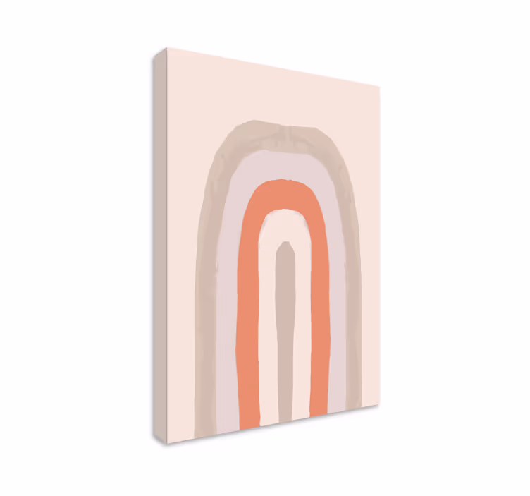 Quadro astratto motivo a arco morbido - TenStickers