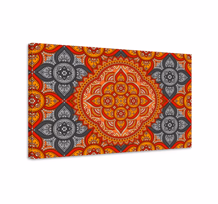 Quadro mandala motivo floreale intricato - TenStickers