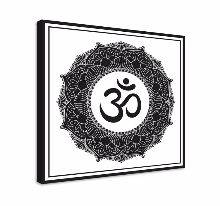 Dipinto buddha mandala simbolo om - TenStickers