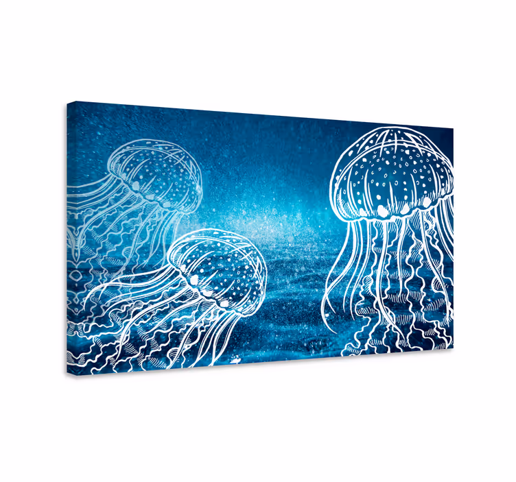 Dipinto marinaio vita marina delle meduse - TenStickers