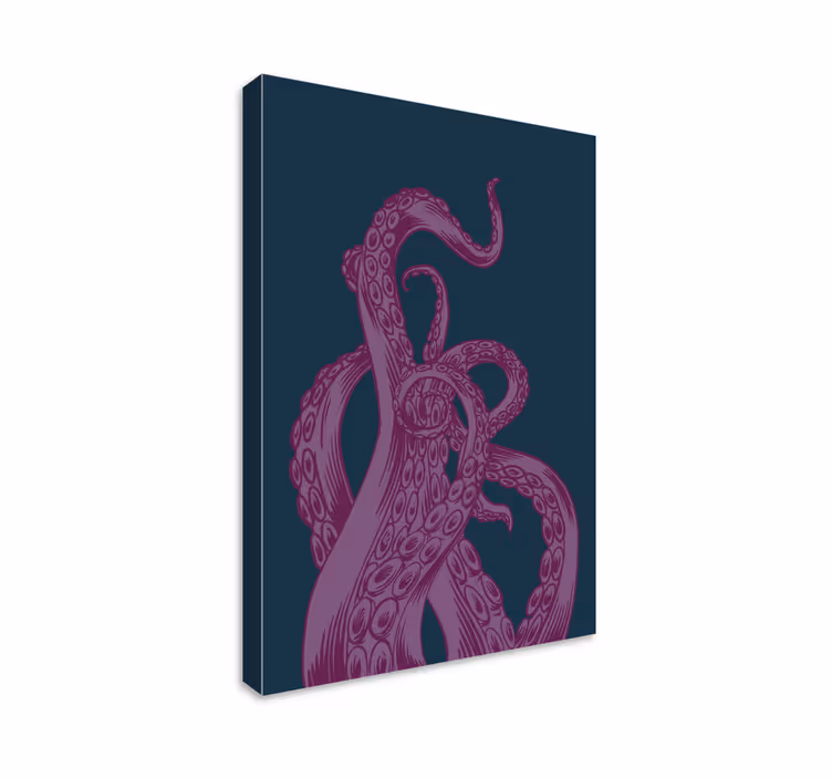 Quadro pesci design tentacoli di polpo - TenStickers