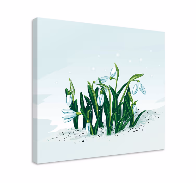 Dipinto fiori e piante ghiaccio di fiori - TenStickers