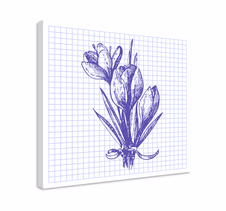 Dipinto fiori e piante composizione floreale vivace - TenStickers