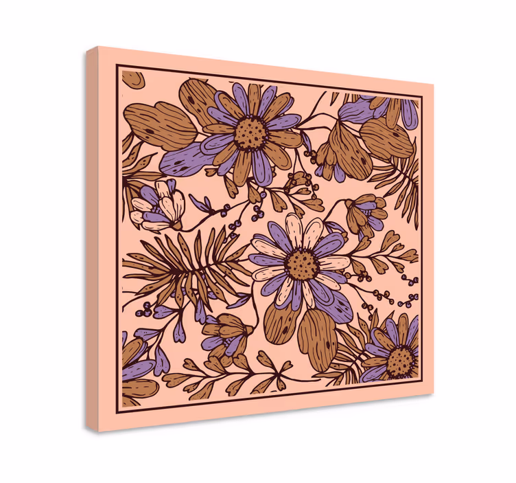 Dipinto fiori e piante composizione di fiori delicati - TenStickers
