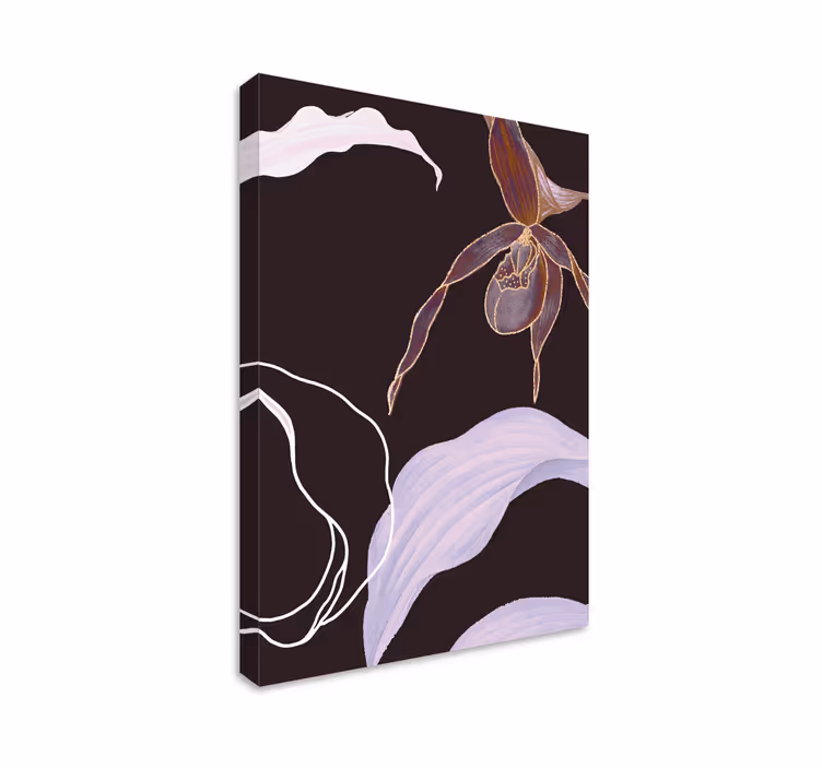 Dipinto fiori e piante eleganza floreale orchidea - TenStickers