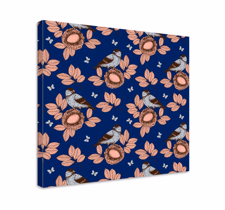 Quadro con uccelli nidificare insieme - TenStickers