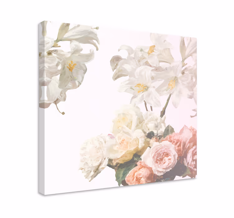 Dipinto fiori e piante composizione di fiori sottili - TenStickers