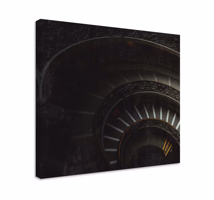 Quadro astratto profondità della scala a spirale - TenStickers