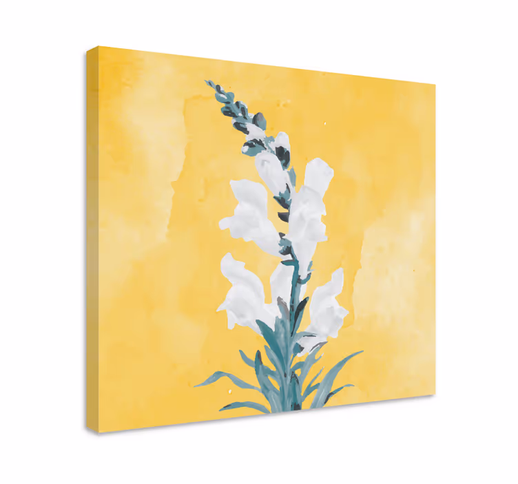 Dipinto fiori e piante fiori bianchi sottotoni - TenStickers