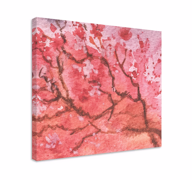 Dipinto fiori e piante rami di sakura - TenStickers