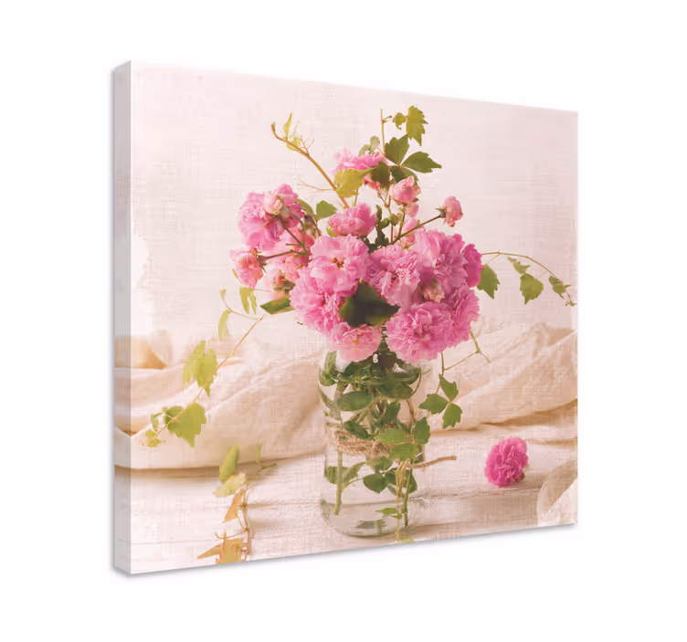 Dipinto fiori e piante composizione botanica blush - TenStickers