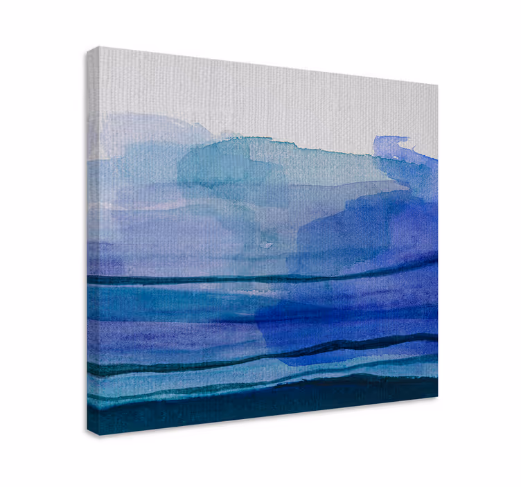 Quadro paesaggio strati d'acqua blu - TenStickers