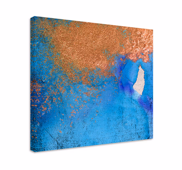 Quadro astratto blu testurizzato - TenStickers
