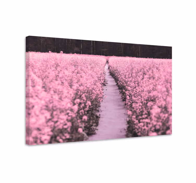 Dipinto fiori e piante cammino tra i fiori - TenStickers