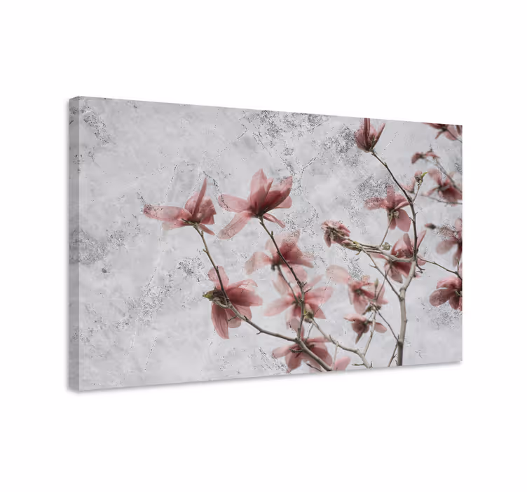Dipinto fiori e piante fiori rosa gentili - TenStickers