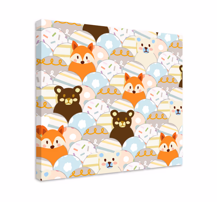 Quadro personaggio volti animali adorabili - TenStickers