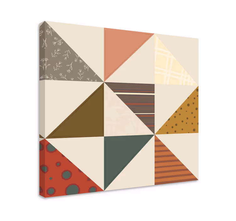 Dipinto buddha mosaico geometrico - TenStickers