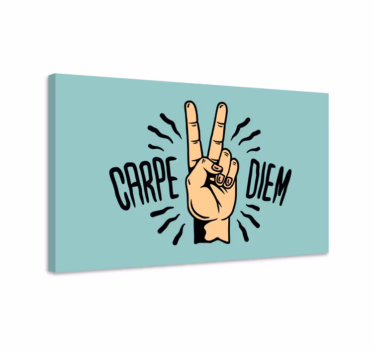 Quadro con frase gesto della mano carpe diem - TenStickers