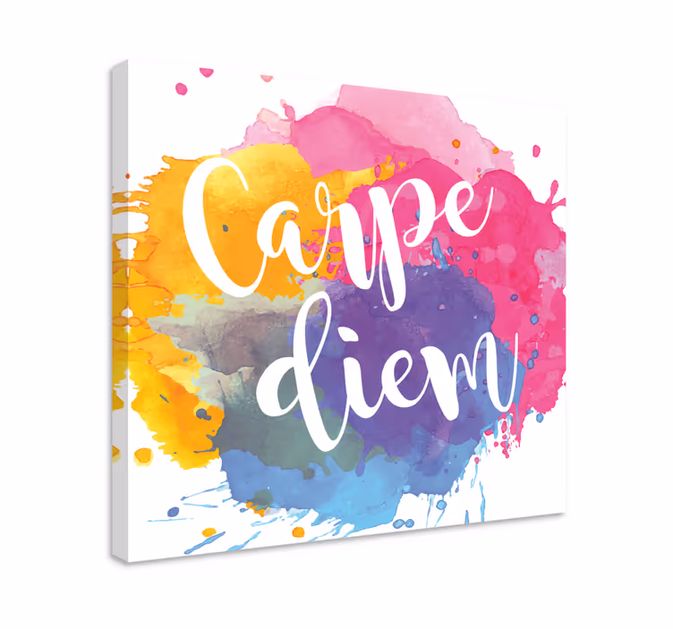 Quadro con frase arte carpe diem - TenStickers
