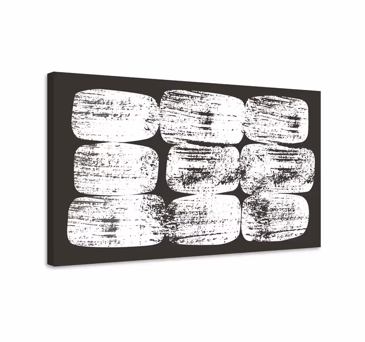 Quadro design ornamentale blocchi bianchi strutturati - TenStickers