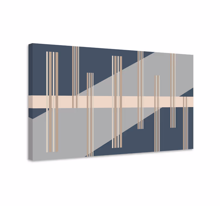 Quadro moderno struttura lineare geometrica - TenStickers