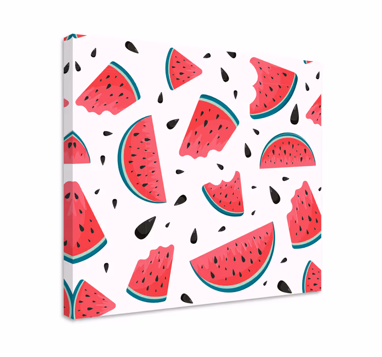 Dipinto frutta e natura morta fetta di anguria rinfrescante - TenStickers