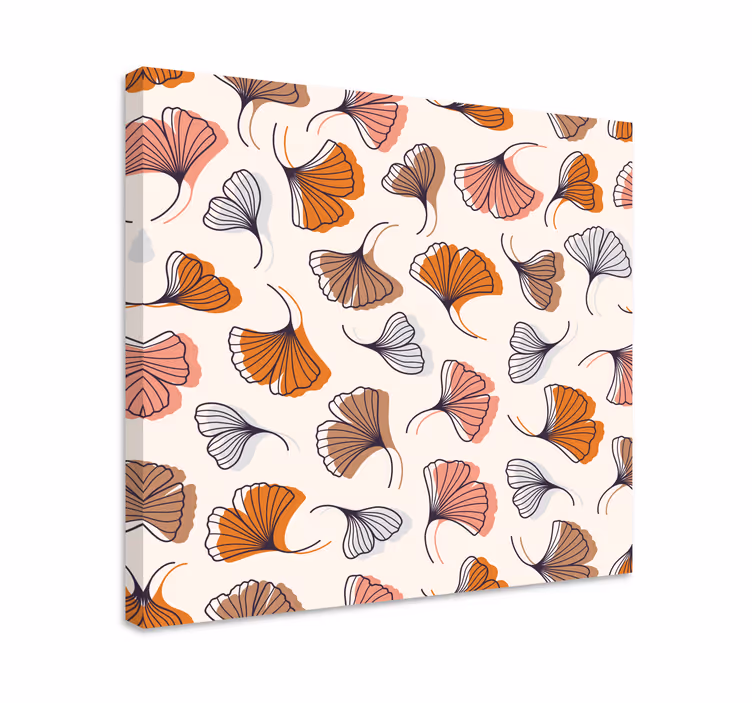 Dipinto fiori e piante motivo floreale ginkgo - TenStickers