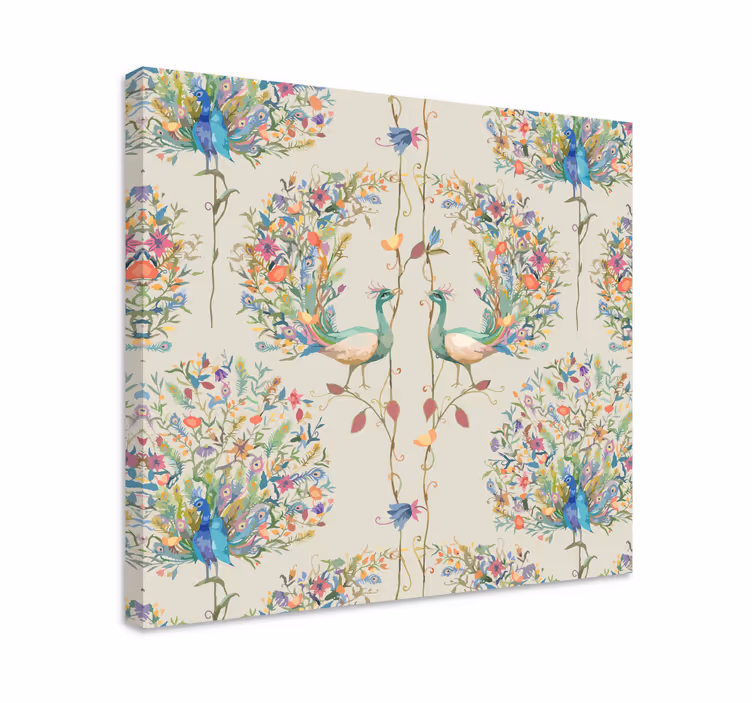 Quadro con uccelli Giardino e uccelli dall'arredamento eclettico - TenStickers