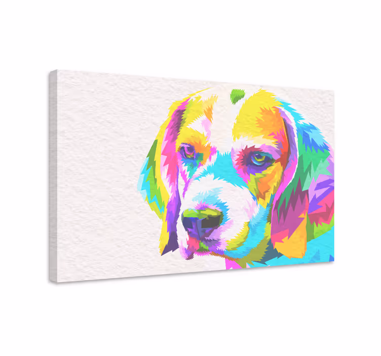 Quadro con beagle effetto acquerello - TenStickers