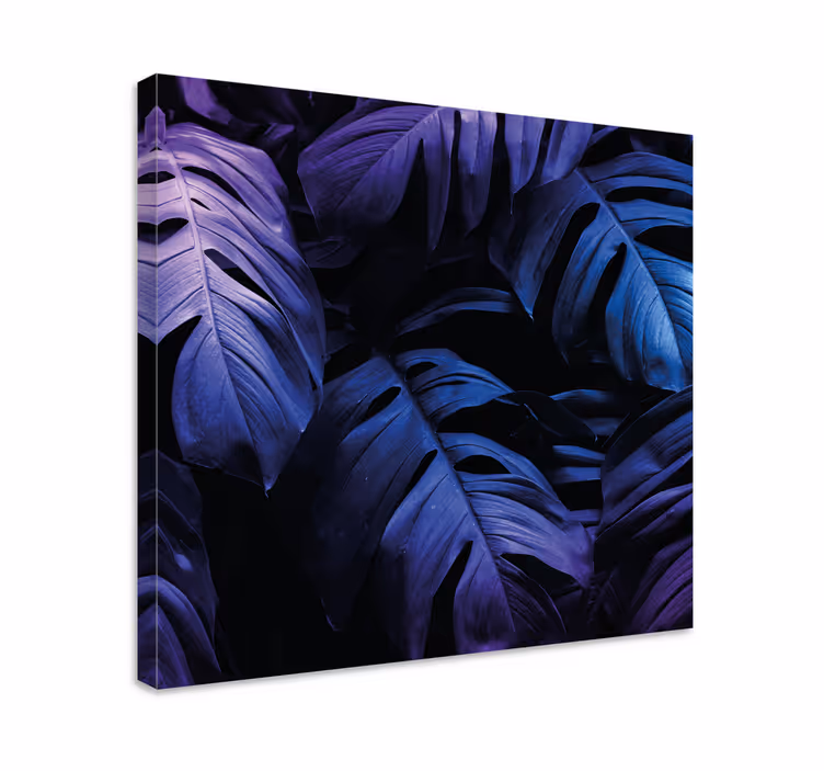 Dipinto fiori e piante esposizione foglie tropicali - TenStickers